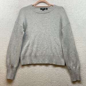 Theory Sweater Womens Small Gray Crewneck Pullover Soft Knit Lightweight Classic